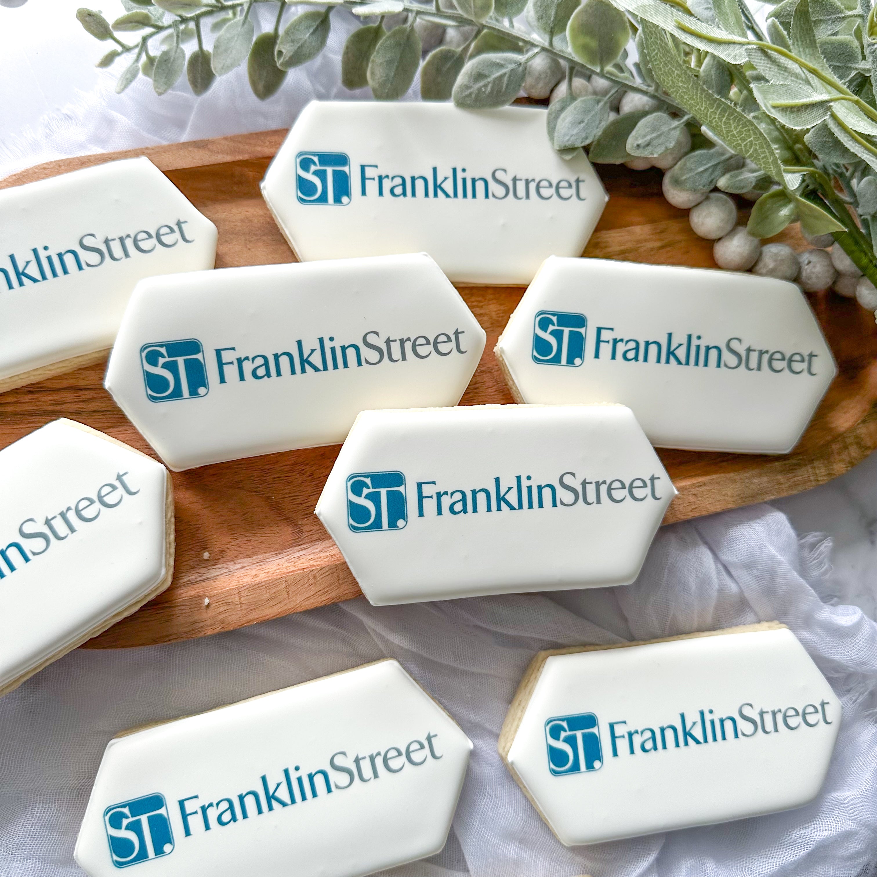Custom Corporate Logo Cookies for Events & Client Gifts