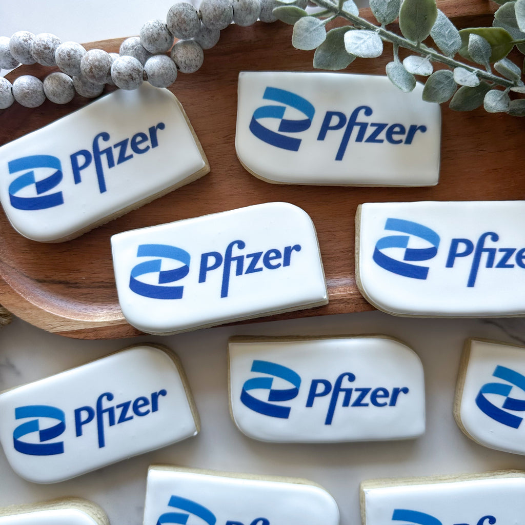 Custom Corporate Logo Cookies for Events & Client Gifts